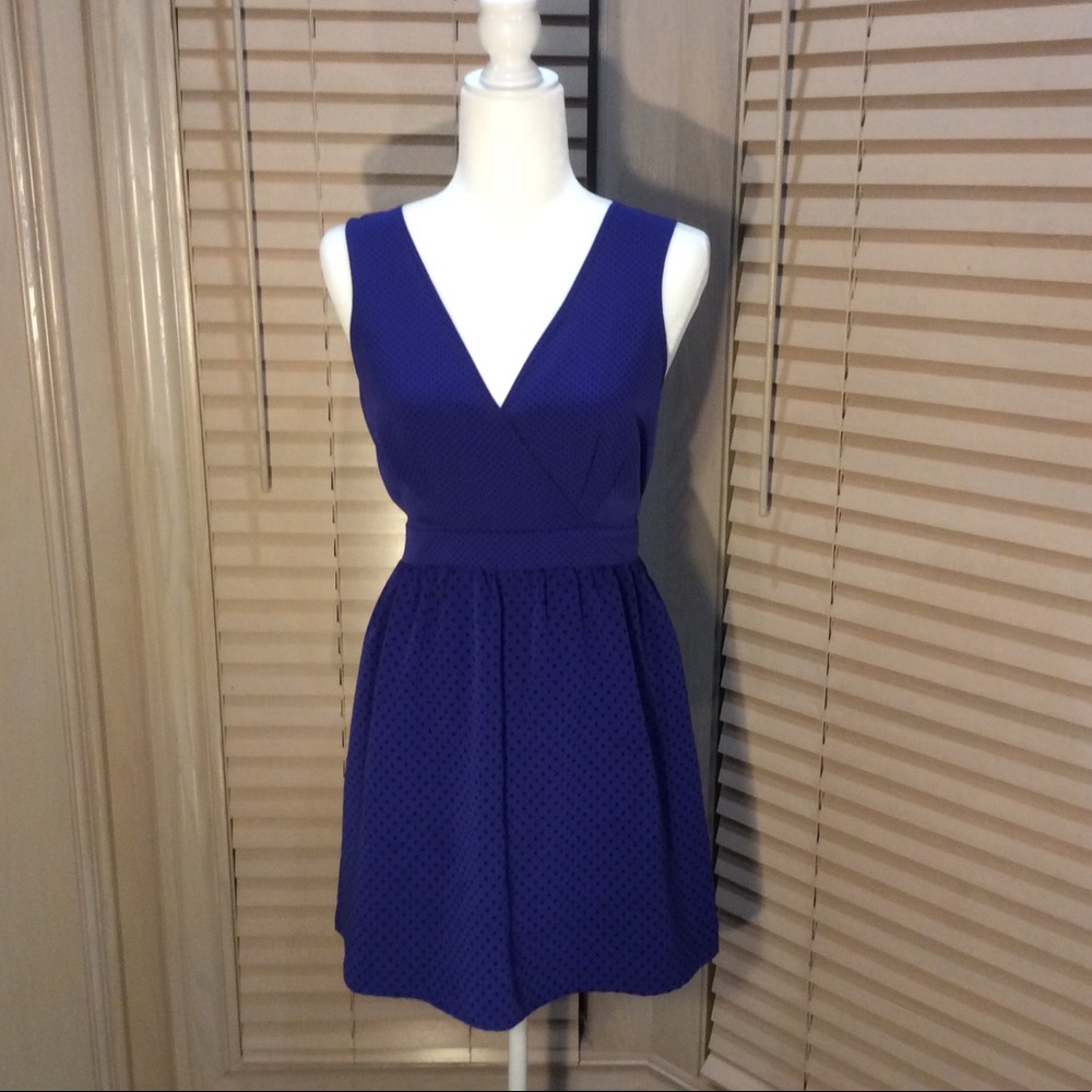 Navy with Black Dots Dress